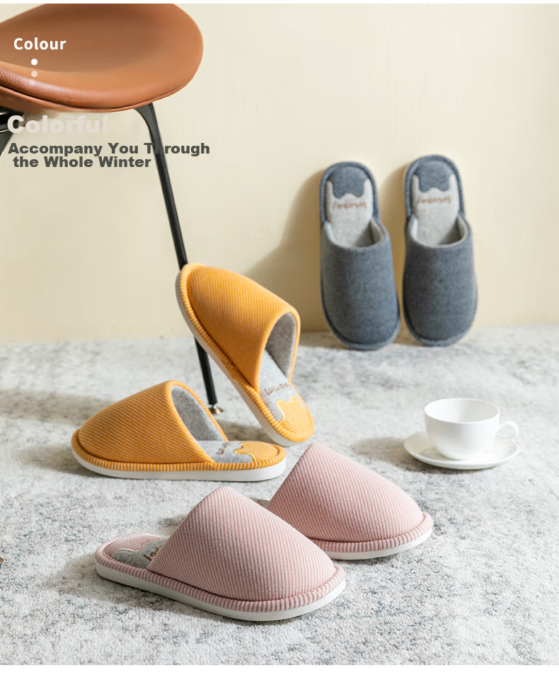 GUOLUOFEI Japanese-Style Wooden Floor Slippers for Men, Indoor Thick-Soled Couple's Slippers for All Seasons, Bean Green Color, Size 36-37 3