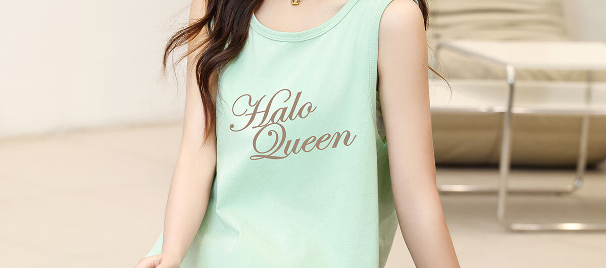 Halo Queen Women's American Style Sleeveless Tank Top Summer Casual Sports T-Shirt H142D3002 8