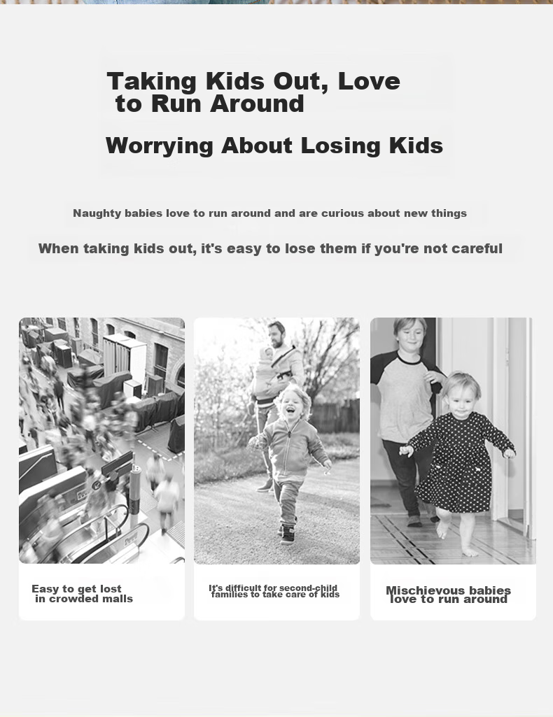 BEIDELI Anti-Lost Strap with Leash, Children's Outdoor Anti-Loss Rope, Baby Travel Anti-Lost Wristband, One-Key Unlock, Bingxin Orange 2