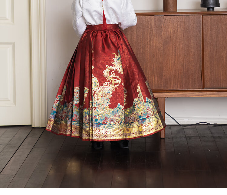 Qibo Girls' Autumn And Winter 2025 New Style Children's New Chinese-Style Hanfu, Jacquard Shirt Thickened Version, Size 110 15