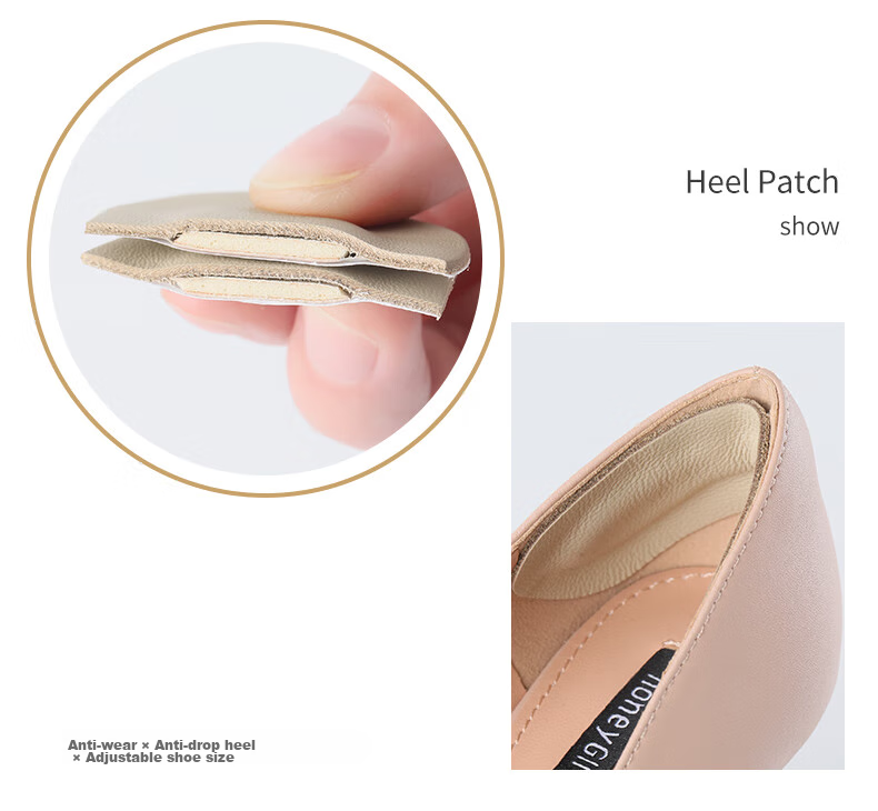 FOOTOPPO Genuine Leather Heel Patch, Shoe Anti-Friction Heel Sticker, Men's Heel Repair Patch, Anti-Friction Patch for Me 15