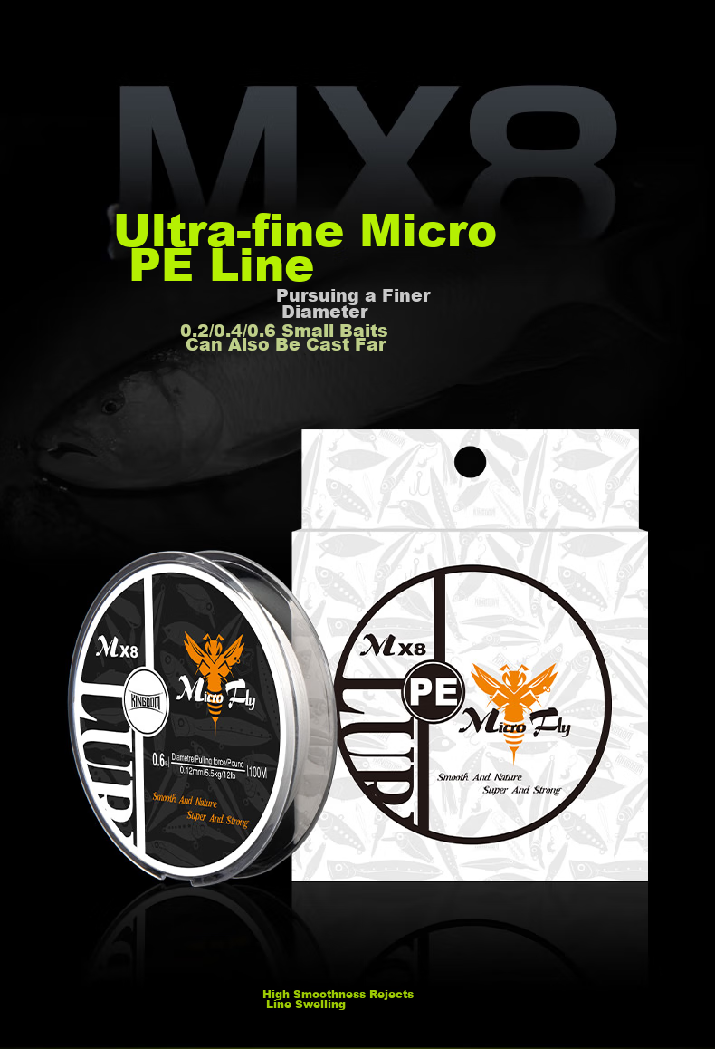 Guowangluya Pe Fishing Line, Ultra-Thin Smooth Wear-Resistant Long-Casting Fishing Line, Baitiao Main Line, Pink/100 Meters/0.6 Size 2