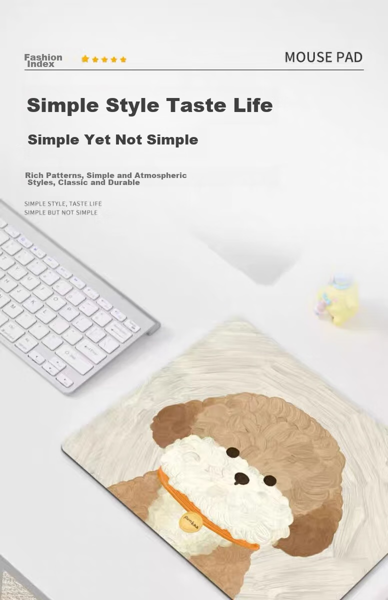 Juyingfeng Mouse Pad, Office And Gaming Mouse Pad, Filler Item, Locking Edge, Square Shape, Non-Slip, Washable, Portable Computer Mouse Pad, 400*300mm, Brown Little Teddy W989 13
