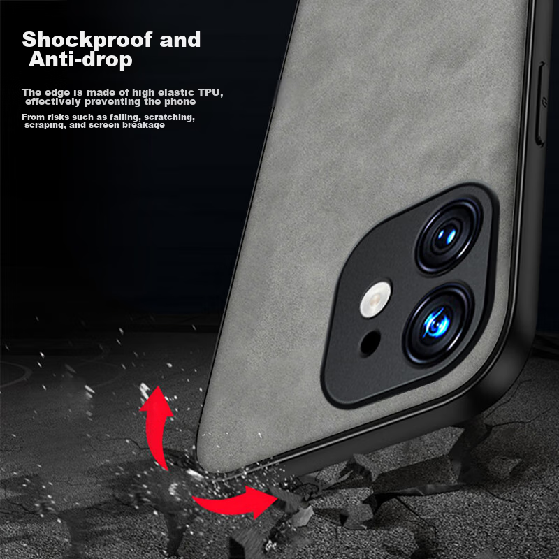 Чехол для iPhone 11 SHIYONG, силиконовый, с мягкими краями, защита всего объектива, противоударный, ультратонкий, кожаная текстура, синий