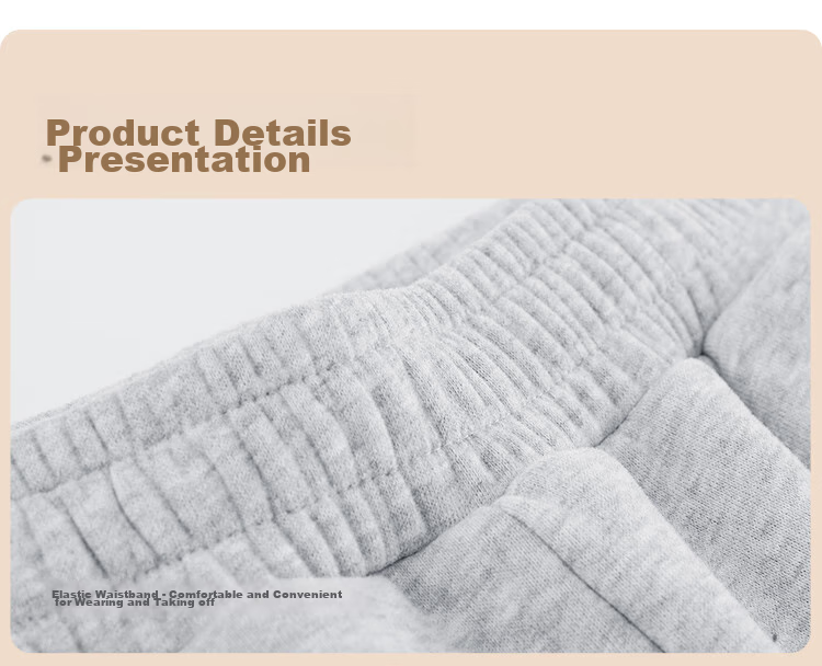 CAMEL Fleece-Lined Thickened Women's Loose Straight-Leg Pants for Running And Yoga Sweatpants Y23CY05013 Light Floral Gray S 26