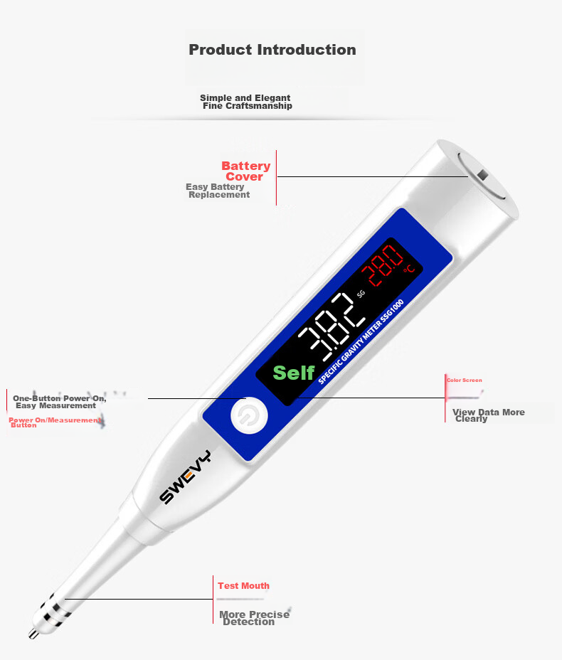 Suwei Salinity Meter, High-Precision Optical Salinity Meter, Seawater Fish Tank Salinity Detector, Hydrometer Refractometer LS10T 10