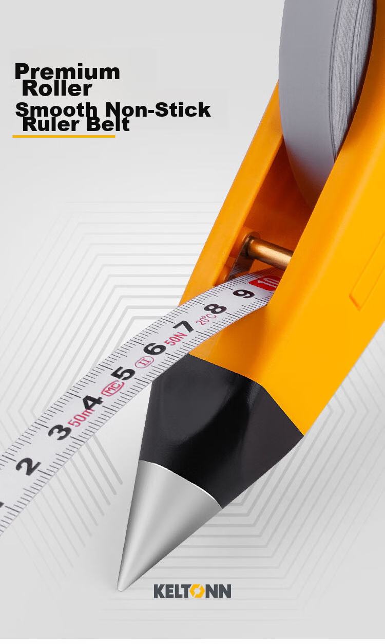 KELTONN Steel Tape Measure, 100 Meters, Handheld And Stand-Up Cross-Shaped Long Tape Measure, Engineering Ruler, Measuring Tape, Meter Ruler, Renovation Measurement Ruler 4