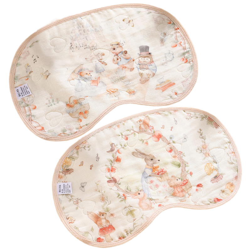 Aibaoshi Baby Cloud Pillow, Pure Cotton Gauze, 6-Layer Newborn Pillowcase, 0-1 Year Old Infant Pillow, Anti-Colic Cloth, 2-Pack, S801