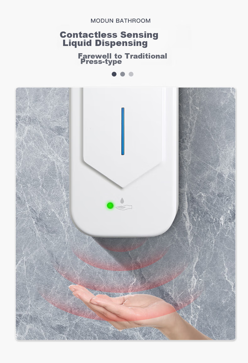 MODUN M-D12 Sensor Wall-Mounted Soap Dispenser, Bathroom Hand Soap Machine with Soap Liquid Container 5