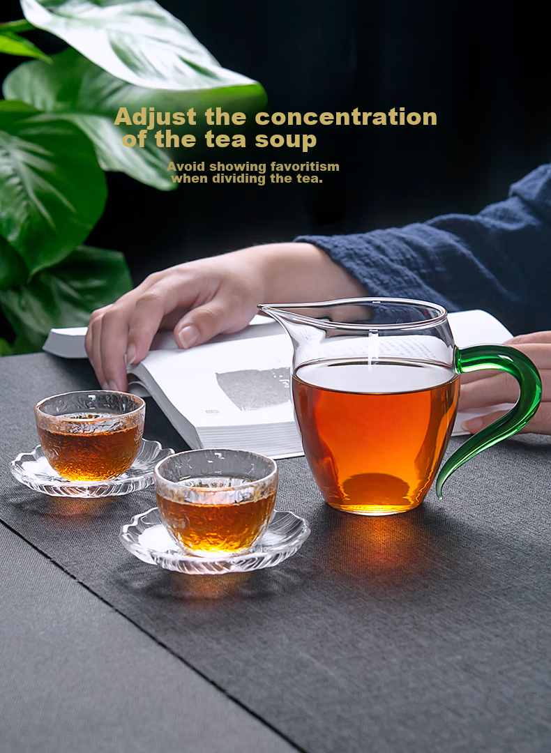 JHY Genuine Price, Glass Fair Cup with Filter, Thickened Heat-Resistant Tea Divider, Tea Sea, Tea Accessories 9