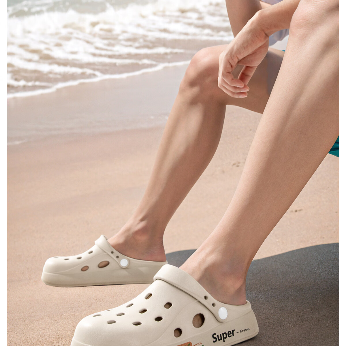 Grace Men's Perforated Shoes, Summer Outdoor Driving Sandals, Beach Shoes, EVA Odor-Resistant, Outdoor Wear, Non-Slip Surgical Room Slippers for Me 16