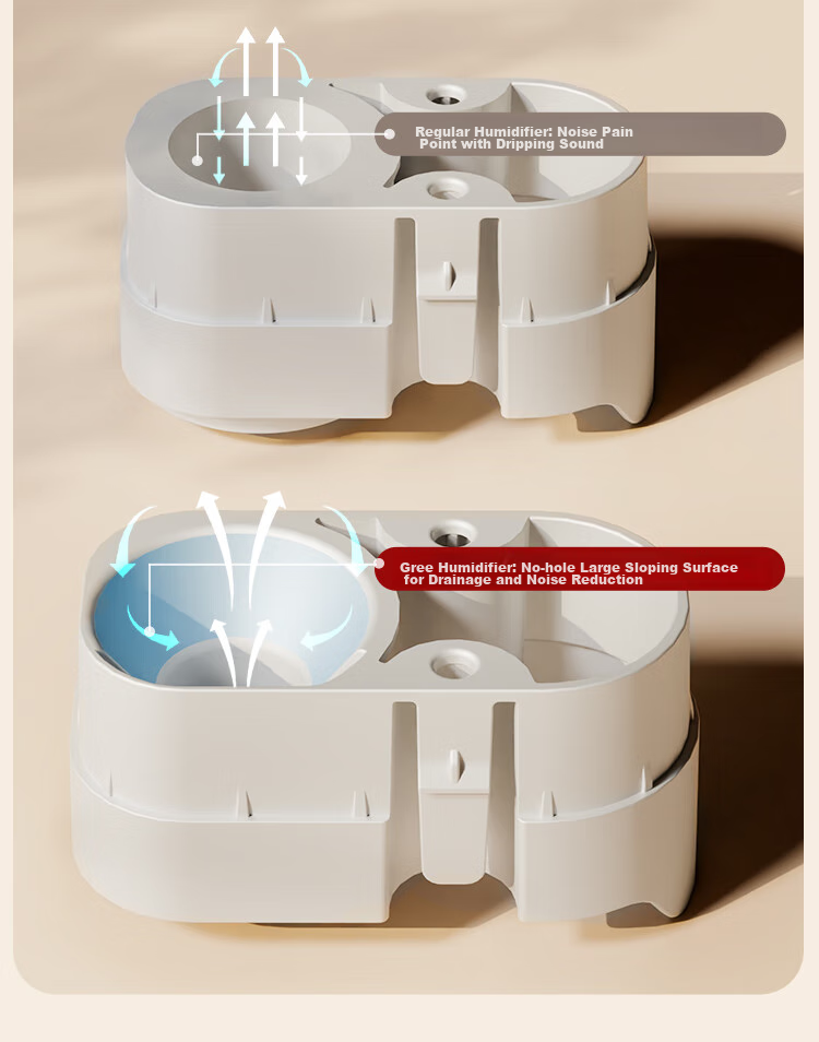 GREE Humidifier for Home, Quiet Bedroom Bedside Small Size for Mothers And Babies, Antibacterial Detachable Air Humidifier for Office Desk Floor Large Mist Output Dormitory Heating Moisturizing (X70a) 17