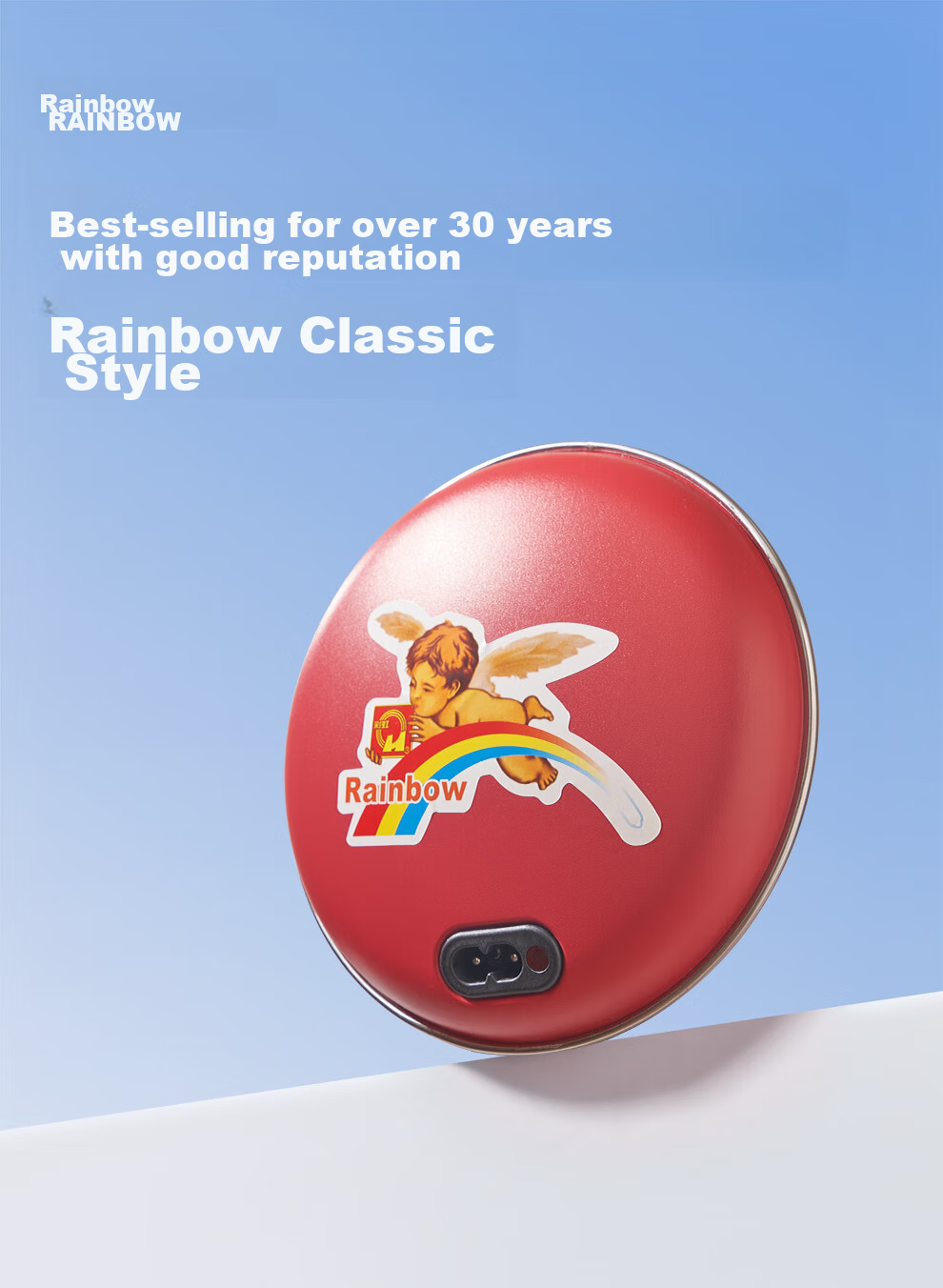RAINBOW Hand Warmer, Electric Hand Warmer, Foot And Body Warmer, Rechargeable (Medium Size), Red 1
