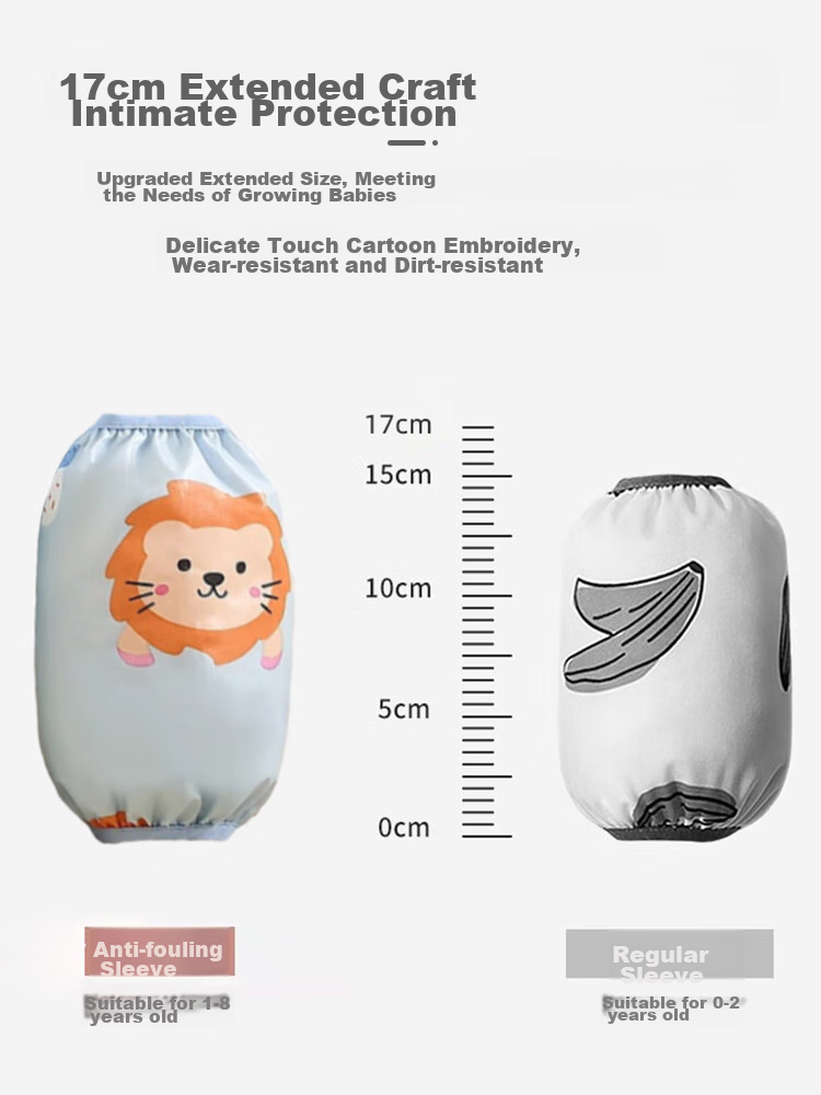 9I9 Baby Arm Sleeves, Children's Waterproof Arm Covers, Kindergarten Anti-Dirt Clothing Protector, Washable, 3 Pairs Pack, A237 5