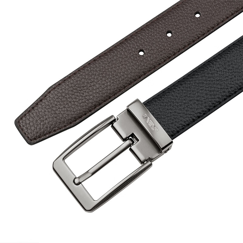 JEVI Men's Leather Belt with Pin Buckle, Trendy Business Casual Belt for Young And Middle-Aged Men, Birthday Gift for Dad Or Boyfriend 8