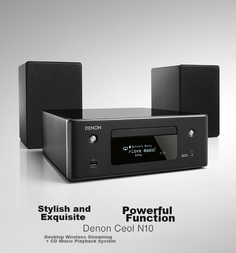 DENON SC-N10 Speakers, High-Fidelity Hi-Fi Audiophile-Grade Bookshelf Speakers, Black (Pair) 3
