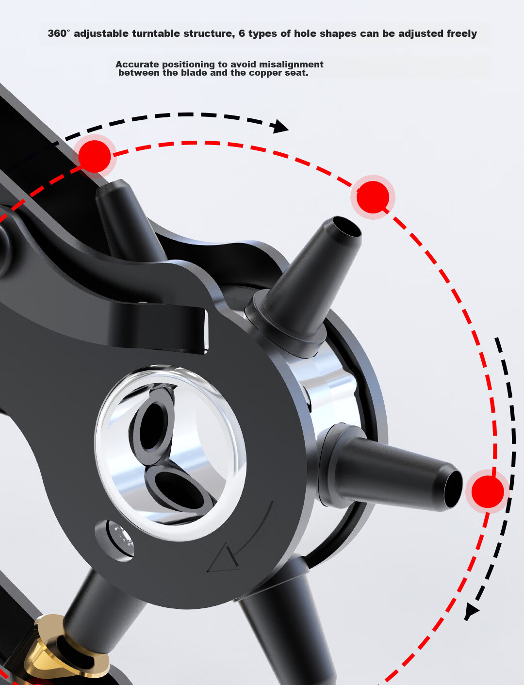 Deli Multi-Functional Labor-Saving Punch Pliers Belt Hole Puncher, Home Use Belt with 6 Holes, Alloy Punch Head 3
