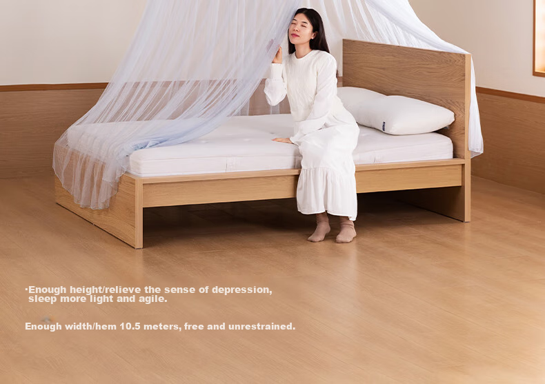 MEDOGA Class A Maternal And Infant Palace-Style Floor Mosquito Net, Home Use, Ceiling-Mounted, No Installation Required, Princess Style, Light Beige, 1.8 Meters [Romantic And Elegant] 20