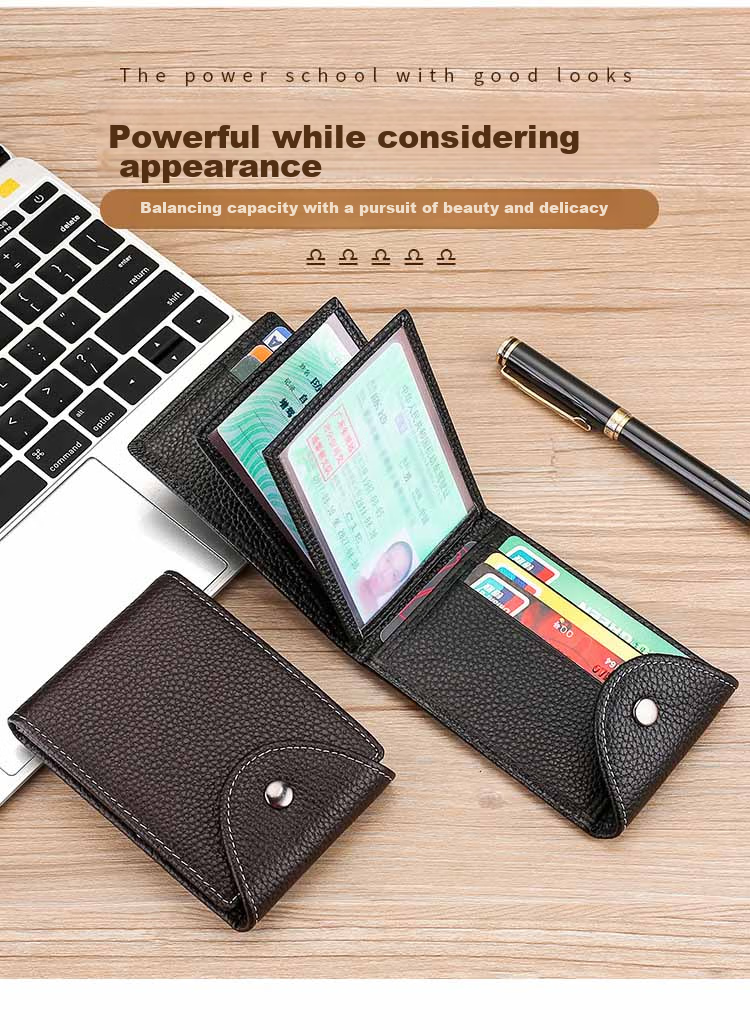 JEVI Genuine Leather Driver's License Holder for Men, Large Capacity Card Case, Multi-Card Slots, Multifunctional Driving License Protector Cover 3