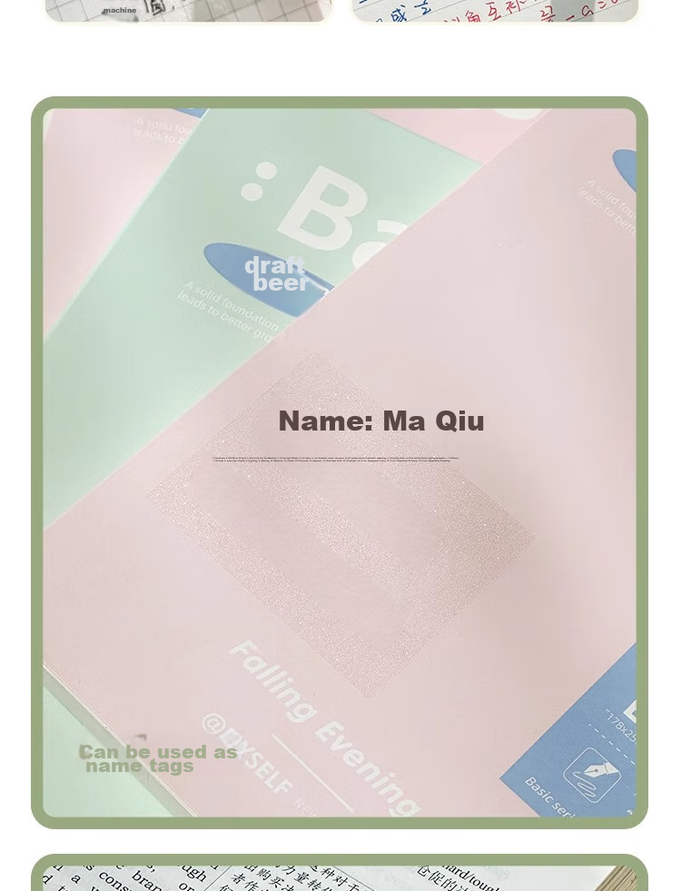 Sannianerban Transparent Pearl Sticky Notes, 50 Sheets/book, Student Stationery, Memo Pads, Label Stickers, Office Supplies, Large/Medium/Small Sizes, 3 Books Per Pack 12