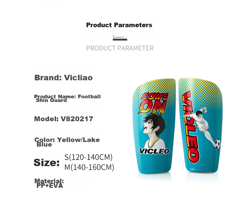 VICLeO Soccer Shin Guards for Children, Youth Football Protective Gear, One Pair, V820217 Yellow S Size 4