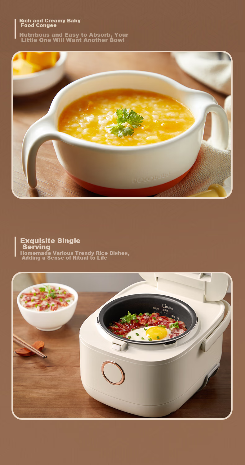 Midea Low-Glycemic Rice Cooker for Home Use, 3-4 People Capacity, 4L Large Capacity, Separates Rice And Soup, Drains Rice, Reduces Added Sugar, IH Stove Compatible, Model CFB4095HL, Official Brand 8