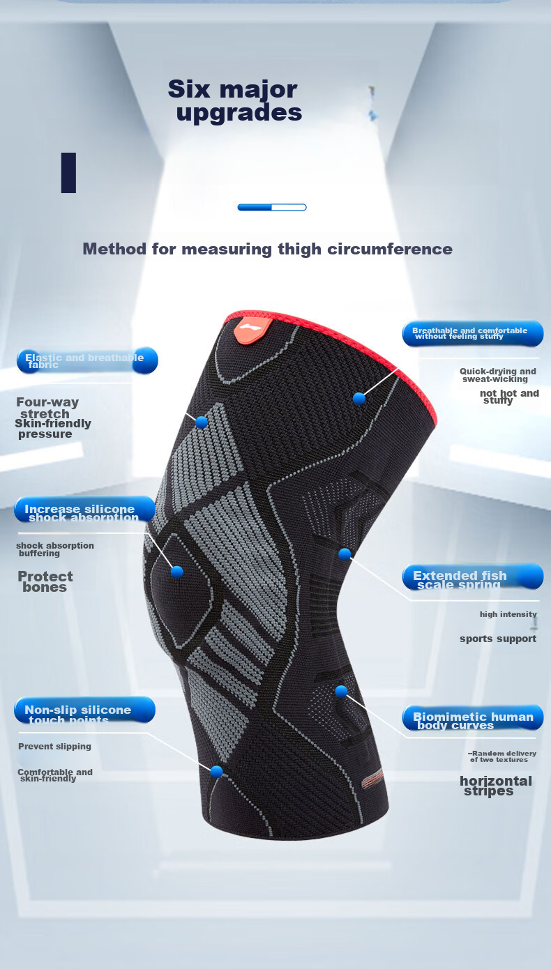 Li-Ning Knee Pads for Sports, Unisex Meniscus Protection, Suitable for Hiking, Basketball, Running, Patella Support, Soccer Knee Guards 4