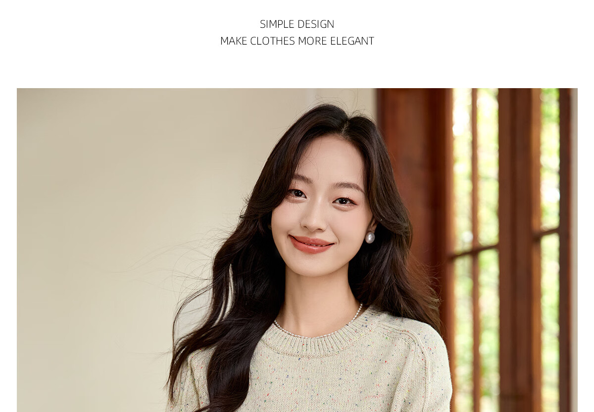 PinCai Women's Knitted Sweater Spring Autumn High-Quality Speckled Pullover Knitwear Base Layer P144Z9029 14