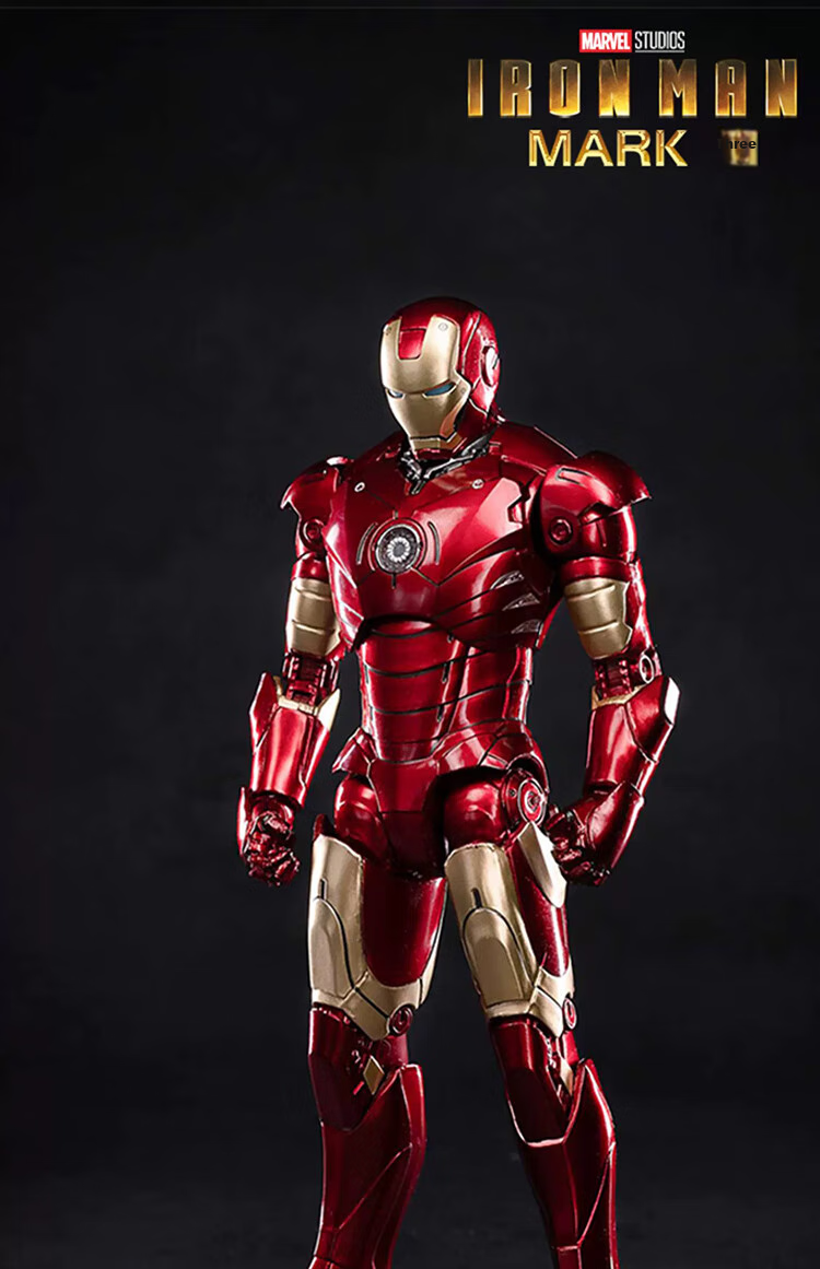 Marvel Iron Man MK3 Action Figure, 10th Anniversary Edition, Collectible Articulated Model Display Piece 15
