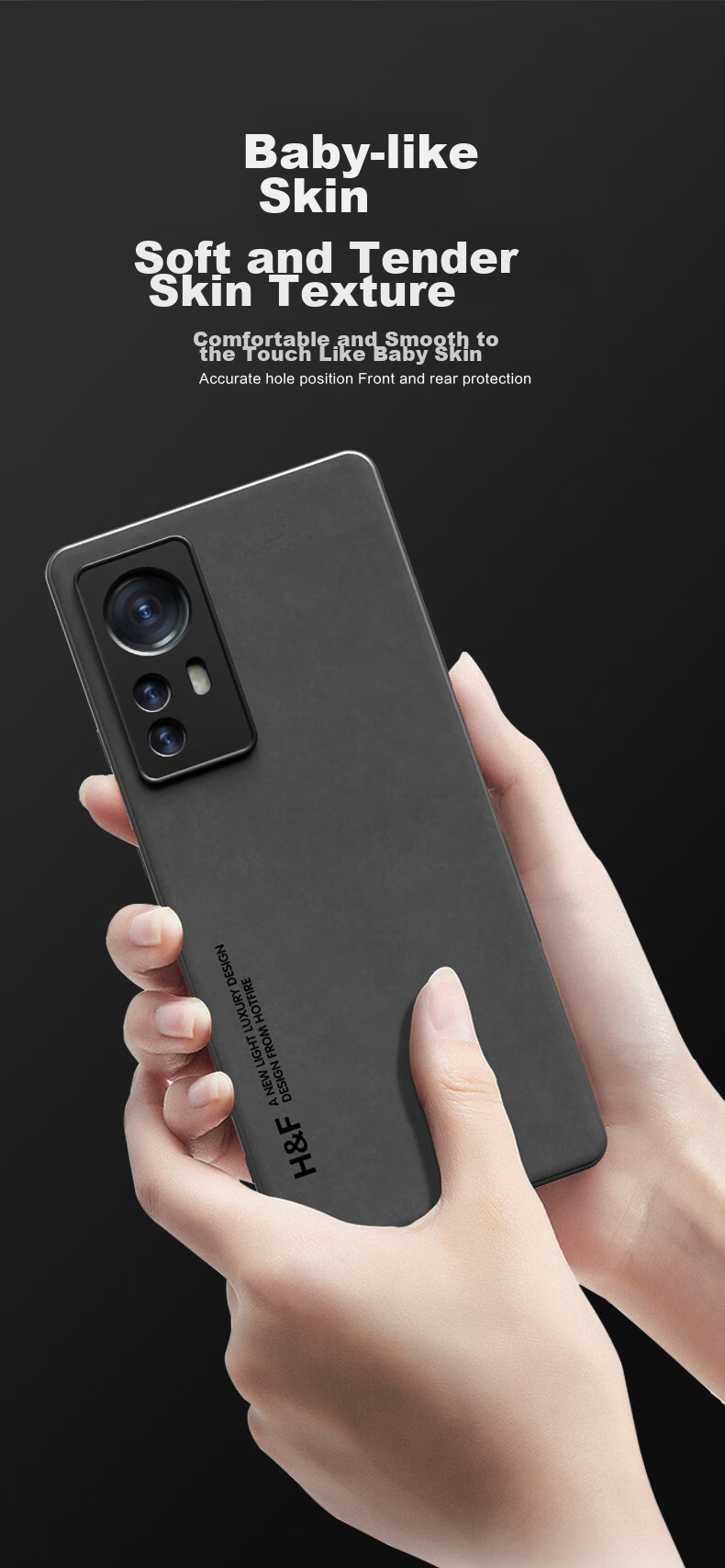 HotFire Phone Case Compatible with Xiaomi 12 And Xiaomi 12S/12x, Upgraded Skin-Like Lambskin Matte Lens Full Protection Silicone Case for Men And Women - Dark Night Gree 2