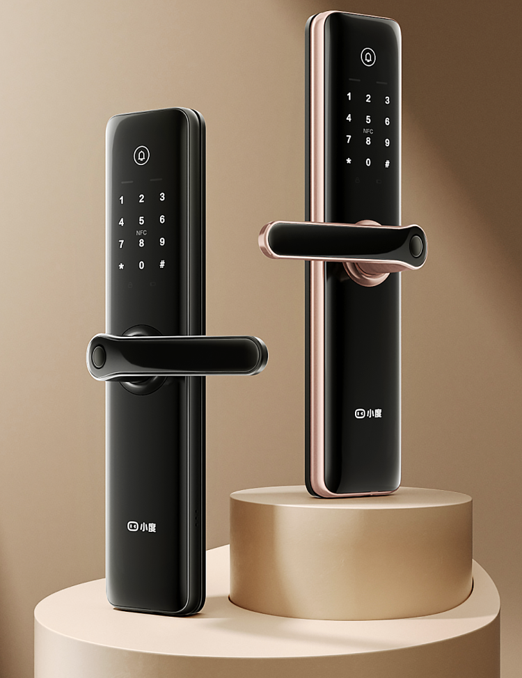 小度智能门锁 全自动密码锁 半导体识别指纹锁 c级锁芯智能锁 超长