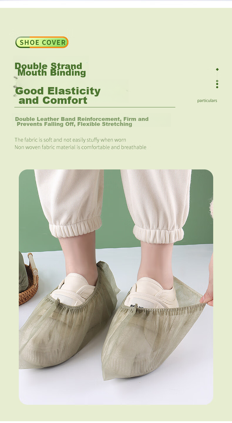 Jiamo Disposable Non-Woven Shoe Covers, 50 Pieces, Printed Thickened, for Home Indoor Use, Computer Room, Students And Children Foot Covers 4