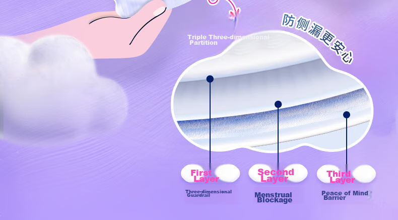 Weier Cloud-Feel Puffy Pants, Fitted Extended Leak-Proof M-L Size, 5 Pieces, Sleep Pants, Sold by JD, Menstrual Pads 10