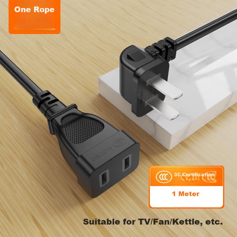 Кабель CABLE CREATION DZ134, 1 м, черный, угловой штекер, двухжильный, 10А, медь, для электромобилей, вентиляторов, адаптеров