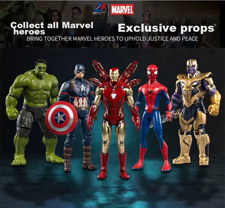 Marvel Iron Man MK85 Captain America Action Figure Model Display Piece, Birthday Gift for Boys 3