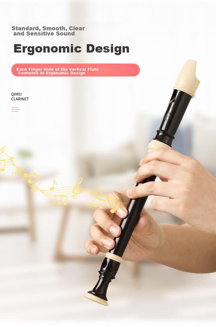 Qimei 8-Hole Classroom Instrument English-Style Bb Flute (With Canvas Case And Playing Instructions) 7