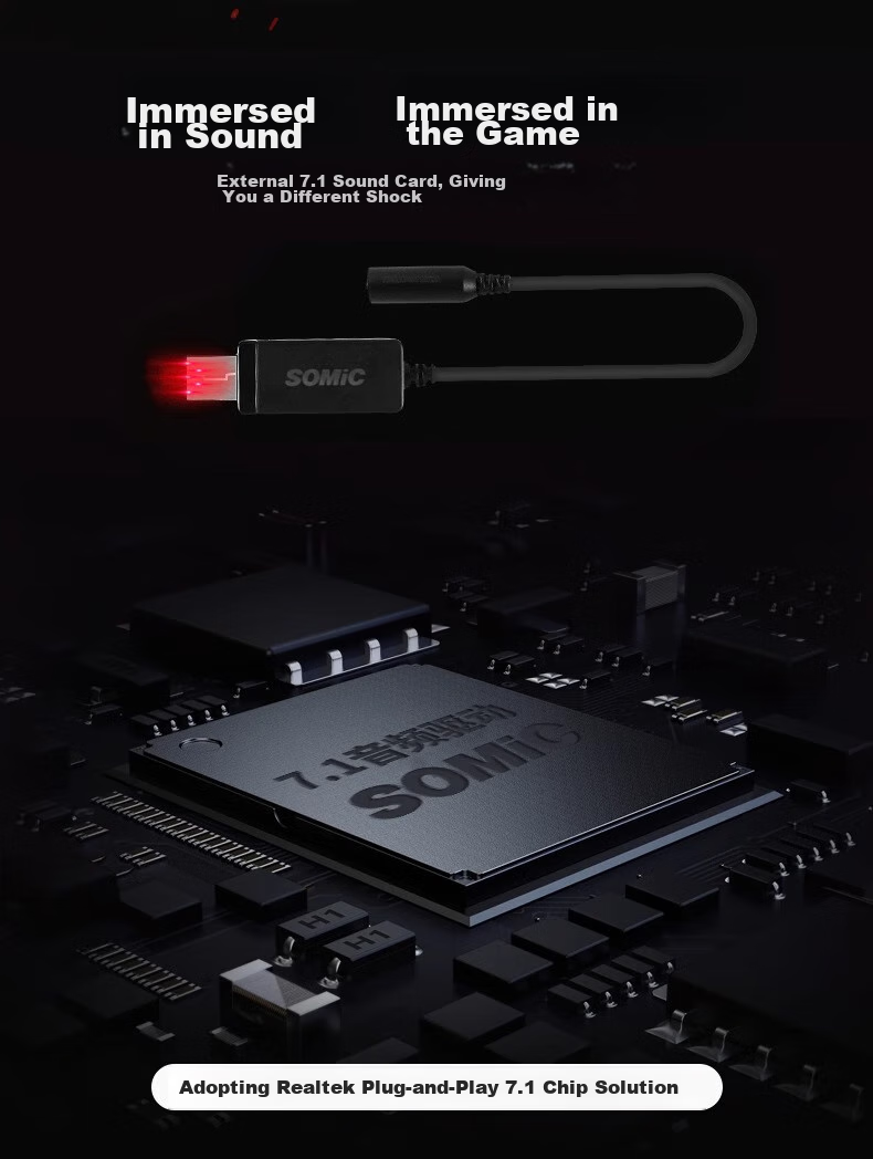 SOMIC G618i Gaming Headset with Sound Positioning, In-Ear Design Compatible with Computers, Phones, Desktops, Laptops, E-Sports Gaming Headset with Microphone Plug-In And Detachable Mic, Titanium Gray 3.5mm 3