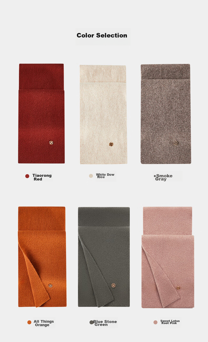 Wanshili WENSLI Pure Wool Scarf for Women, Red Scarf Gift for Elders, Holiday Gift Box Set, "First Meeting" 4