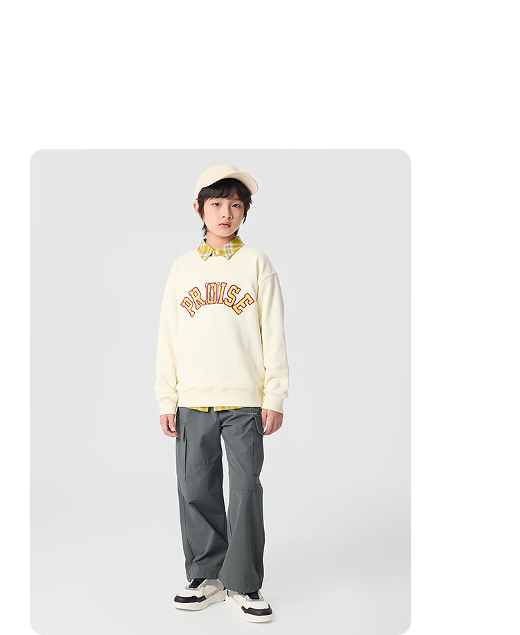 BALABALA Children's Clothing, Kids' Sweatshirt for Girls And Boys, Spring And Autumn 2025 Collection, Loose-Fitting Top for Older Children, Versatile Outerwear, 209125121201 13