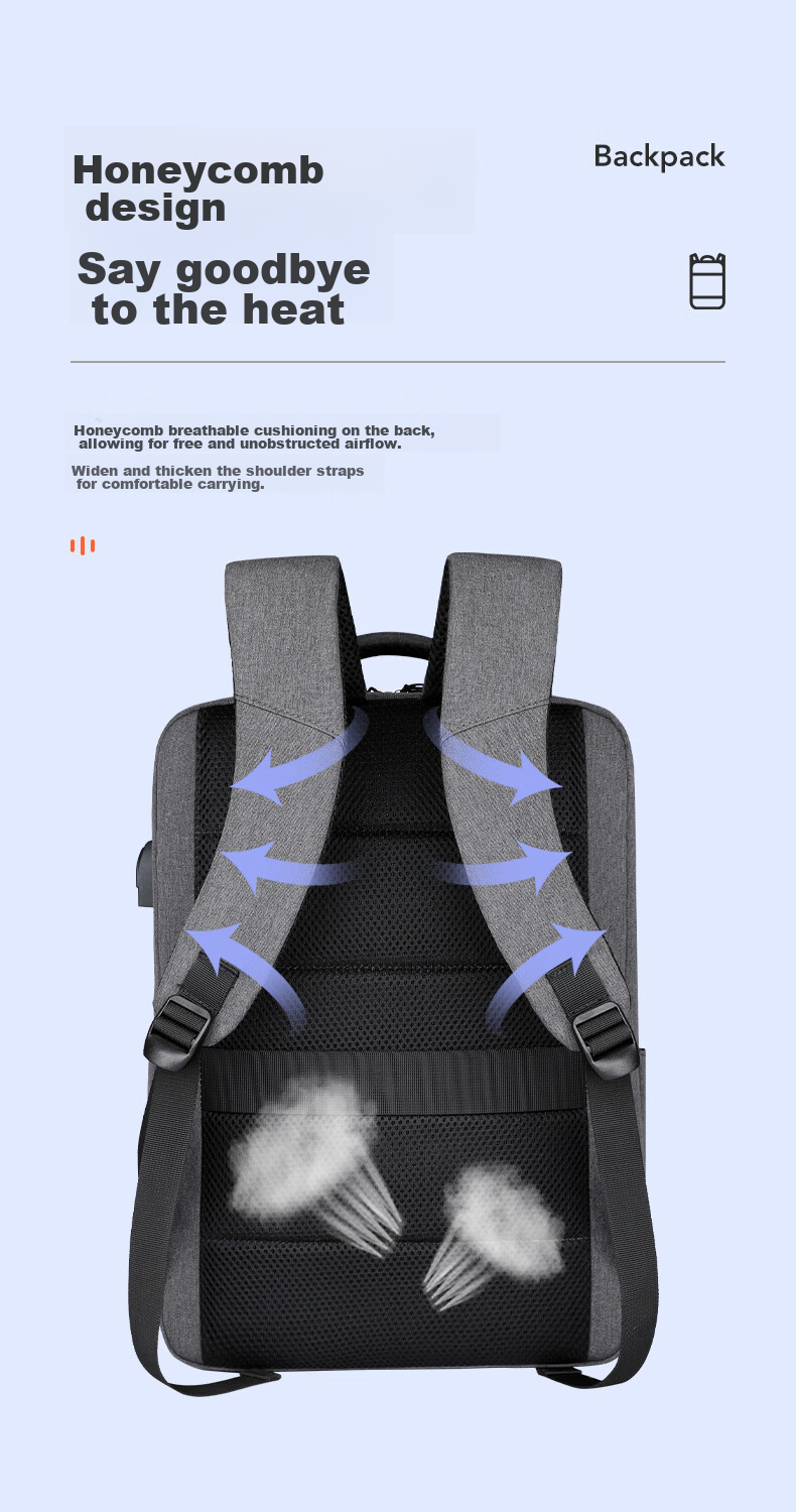 BRINCH Laptop Backpack, 17.3-Inch Business Travel Bag, Suitable for Apple And Huawei Notebooks 9