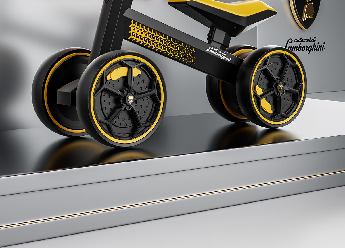 AUTOMOBILI LAMBORGHINI Children's Balance Bike for Ages 1-3, Anti-Rollover Baby Toy, National Day Birthday First Birthday Gift, Gliding Walker 14