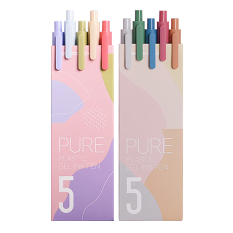 KACO Morandi Colorful Gel Pen Set, Retractable Multi-Color Signing Pens, Shuyuan Series Journaling Pens, Ink Pens, 10 Pieces