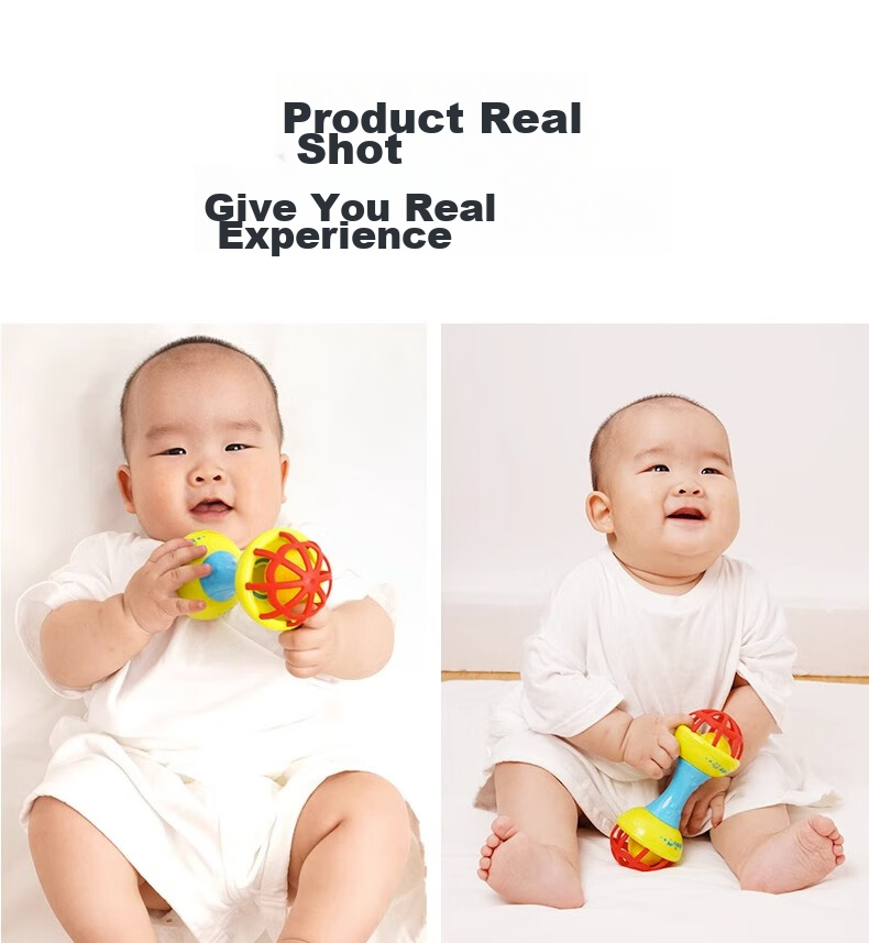 SHANGYUN Children's And Baby Toys, Newborn Toys for 0-1 Year Olds, Rattle, Small Hammer, Teether, Pacifier, Shaker Drum 10