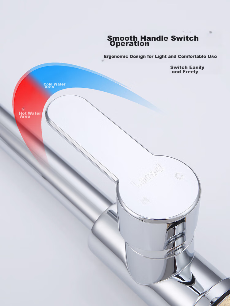 Larsd Sink Faucet, Kitchen Faucet with 360° Rotating Spout, Cold And Hot Water Tap for Sink F055 7