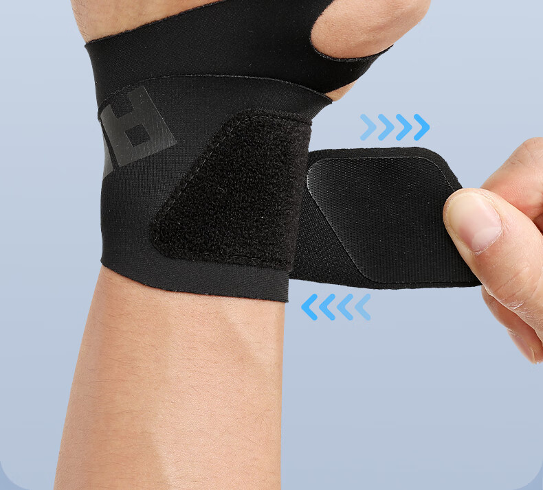 ANTA Sports Wristband for Men And Women, TFCC Tendonitis Fitness Badminton Sprain Compression Wrap Sleeve, Black Single Piece 11