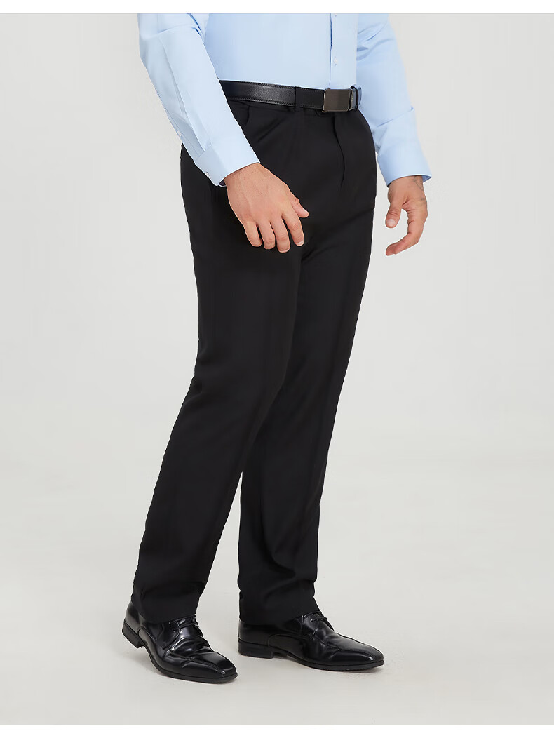 Dibinze Large Size Dress Pants for Men, Plus-Size Business Formal Wear, Loose Straight-Leg Black Suit Trousers for Overweight Men, Black, 9XL 15