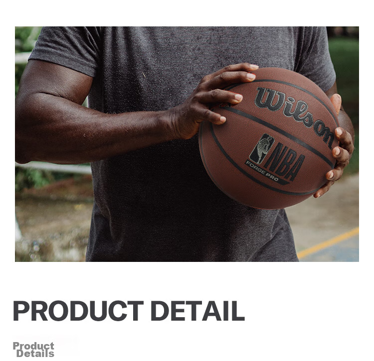 Wilson NBA FORGE PRO Indoor/outdoor Adult Basketball, Size 7 7