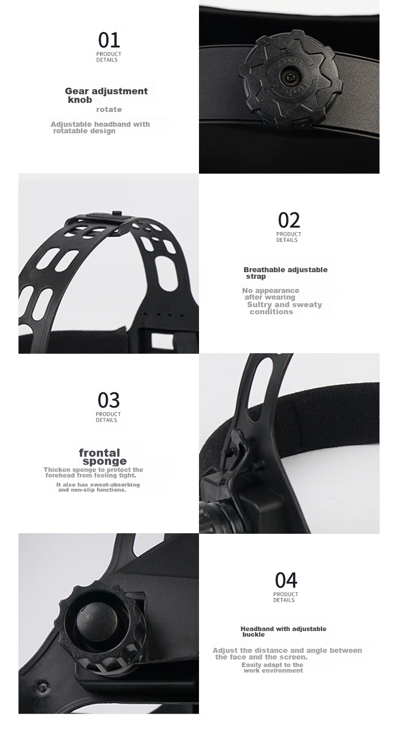Andatong Welding Protective Mask, Auto-Darkening Welding Head-Mounted Mask, Face Protection Shield for Welding [Fast Shipping from Beijing Warehouse], True Color Version with 5 Free Lenses Included 14