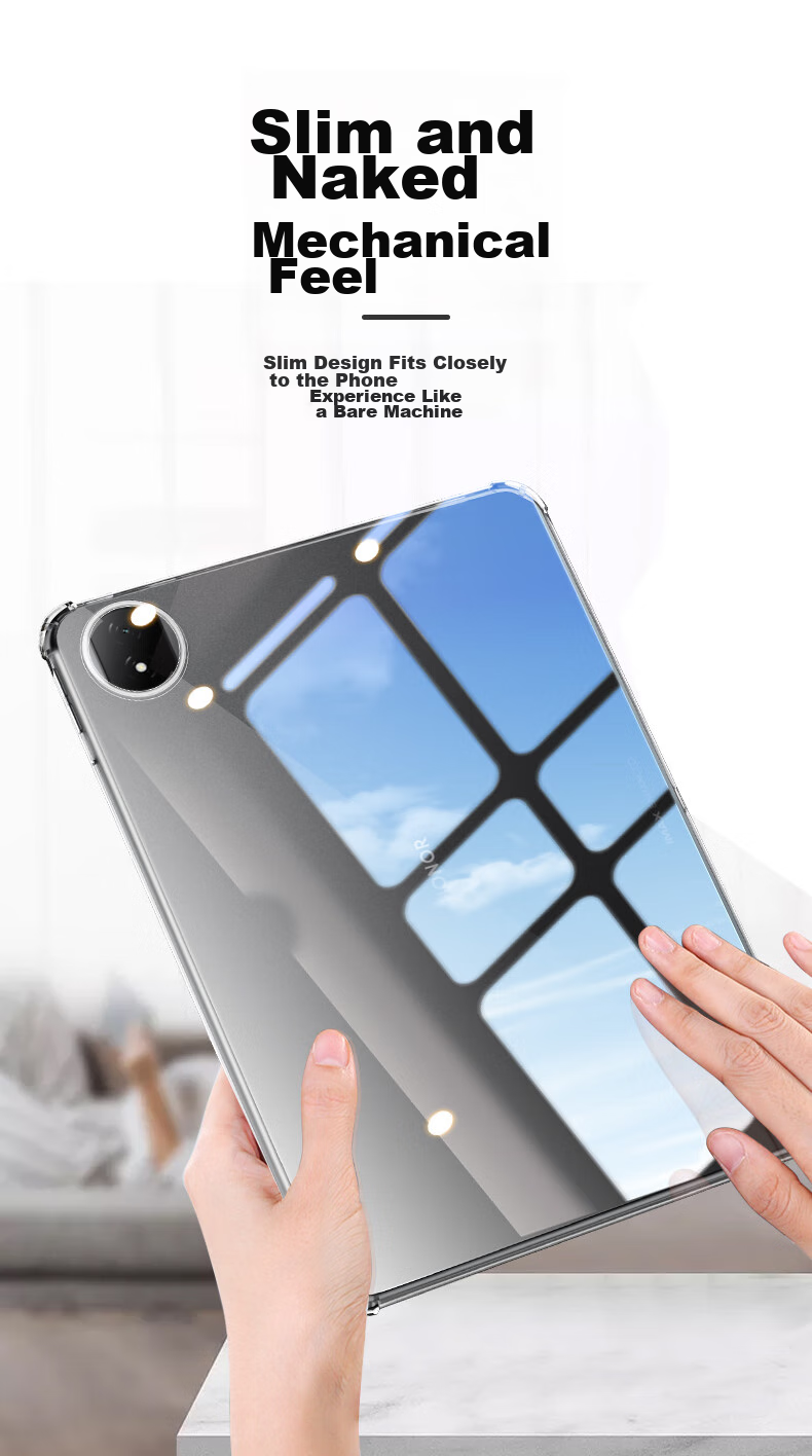 Freeson Compatible with Honor MagicPad2 Protective Case, 12.3-Inch Full Coverage Shockproof, Four-Corner Airbag Anti-Collision Crystal Clear TPU Soft Shell, Transparent 7