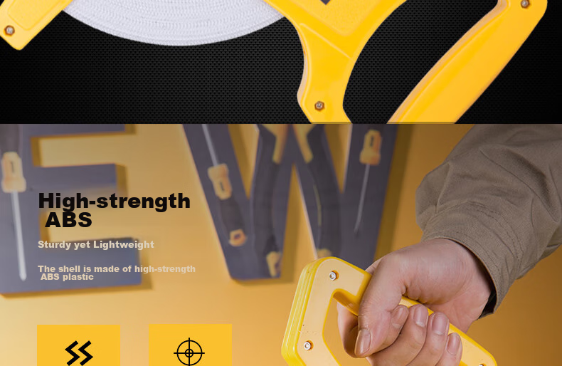 Deli Frame Fiber Ruler, Handheld Measuring Tape, Engineering Measuring Ruler, Leather Tape Measure, 100m X 12.5mm 8